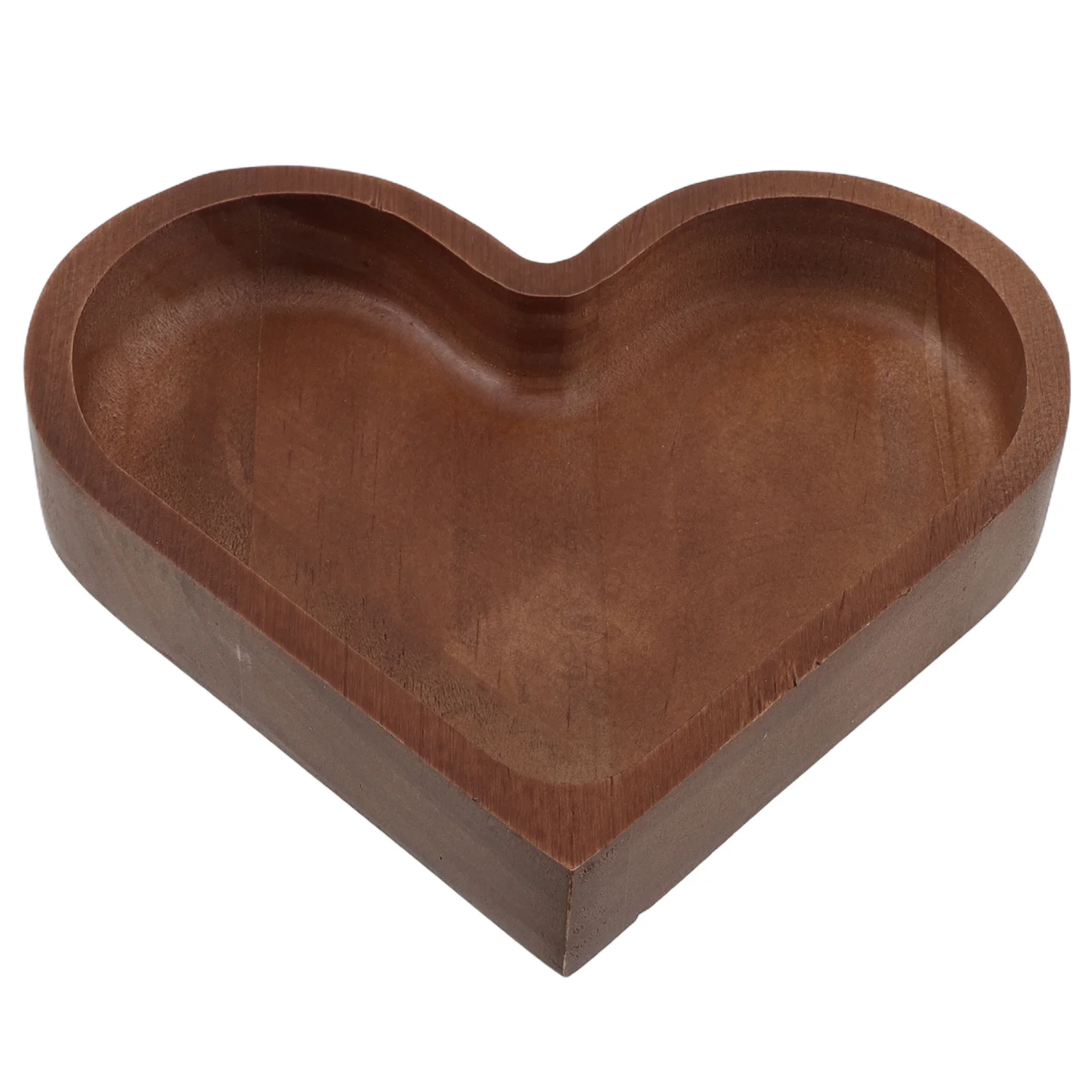

Heart-Shaped Solid Wood Serving Tray Creative Candy Nut Snack Platter Valentine's Day Wooden Dish Decorative Storage