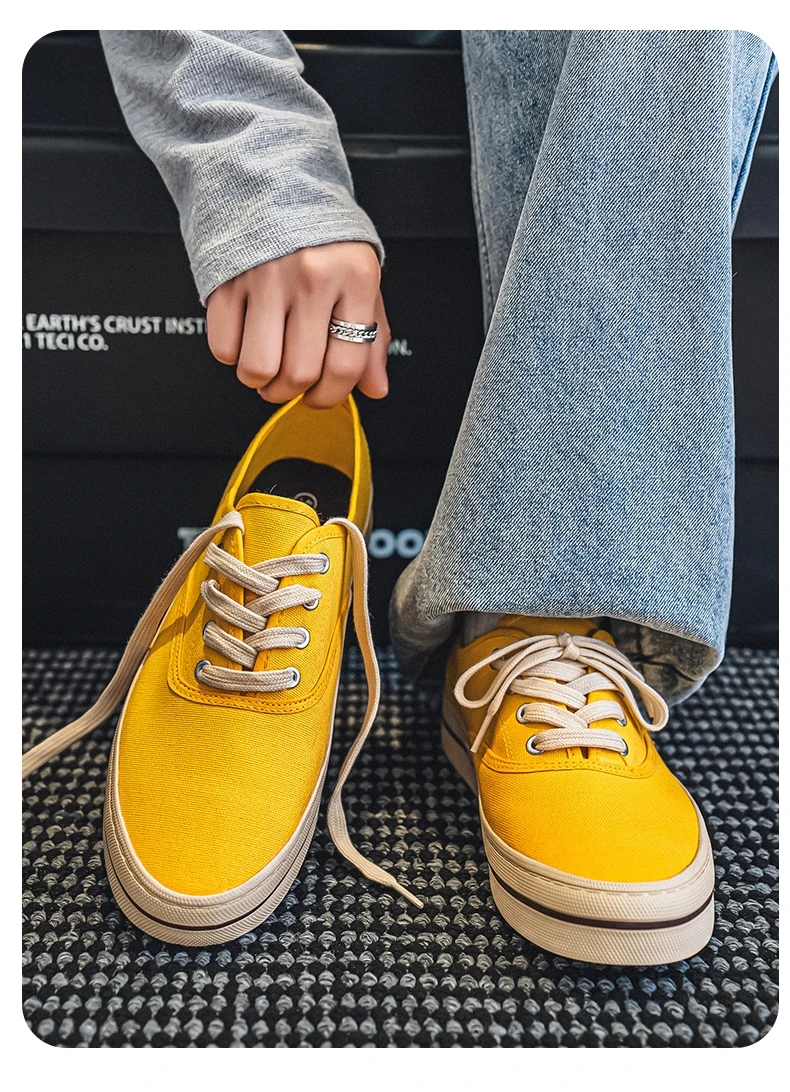 Sommer-Herren-Segeltuchschuhe, bequeme, atmungsaktive, lässige Turnschuhe, modische, niedrig geschnittene Designer-Schuhe für Herren, Vulkanisationsschuhe – Detail 17