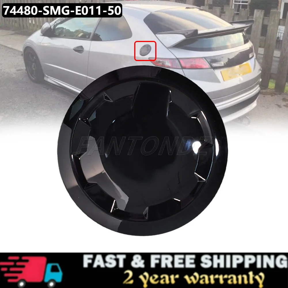 For Honda Civic FN2 2006-2011 Gloss Black Fuel Cap Cover For Honda European Model FN FK 74480-SMG-E011-50 1503365