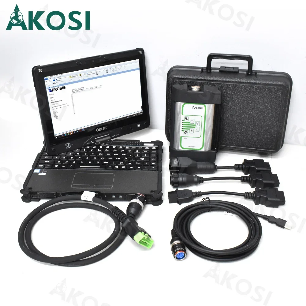 Getac V100 laptop+Heavy truck FOR vocom vocom1 88890300 interface truck UD For Mack Vocom 1 diagnostic tool programming tool