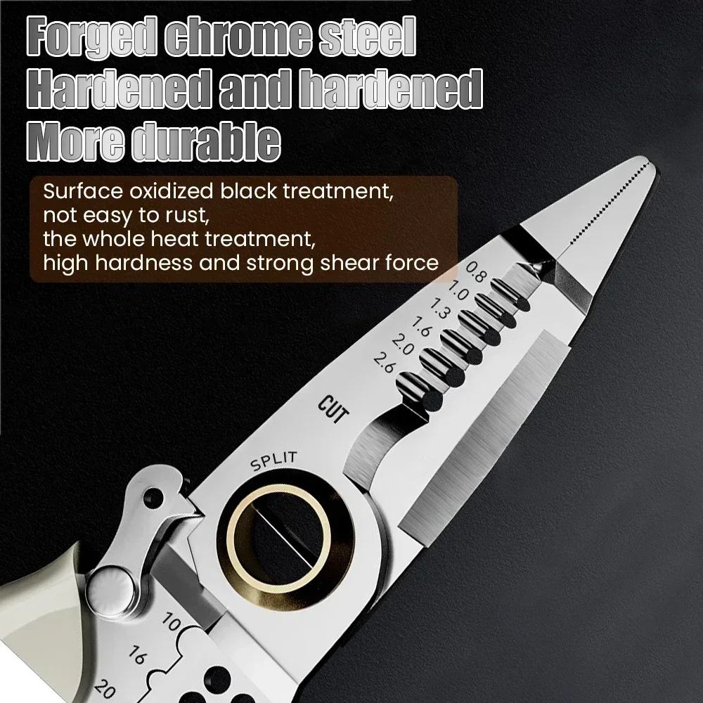 كماشة متعرية سلكية متعددة الأغراض ، 16 في 1 ، مقص إصلاح منزلي ، تجريد كهربائي ، كماشة العقص ، أدوات يدوية ، 7 بوصة