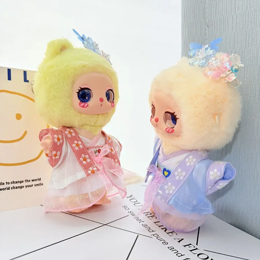 

Набор ткани для куклы Lucky Cat в китайском стиле, шелковый сменный комплект Hanfu, одежда для куклы Liila, милая коллекция