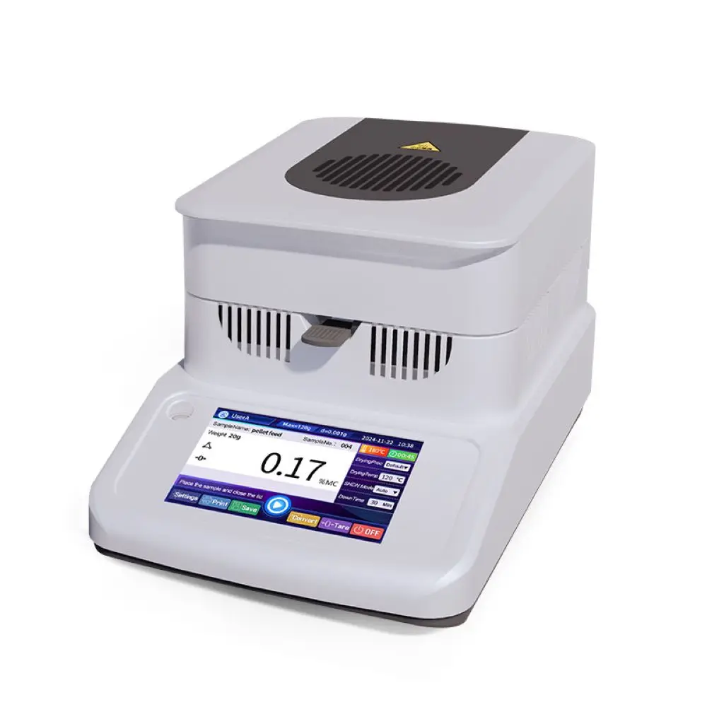 120g 0.001g Halogen Heating Moisture  Touch Screen Grain Seed Powder Humidity Tester Lab Moisture Detection Meter Tool