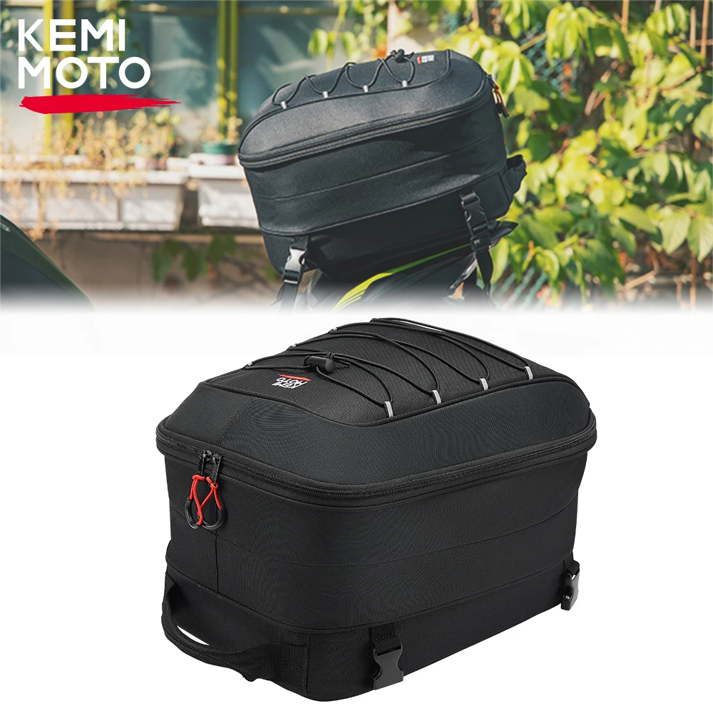 

Motorcycle Seat Tail Bag Dual Use Helmet Backpack Expandable Storage Travel Luggage Bags Universal for Ninja 250 GSX-S750 CB500X