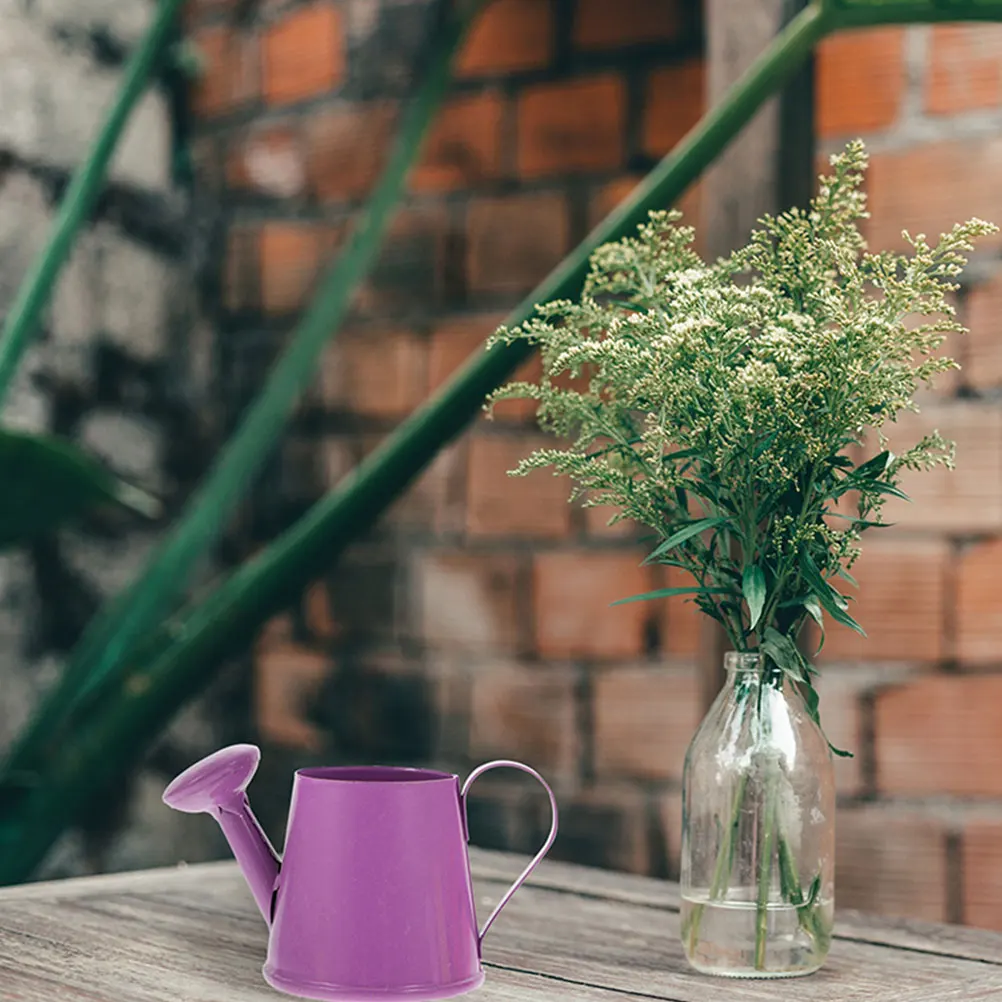 

12pcs Mini Watering Can White Pink Yellow Purple Green Blue Kids Toy Cartoon Vase Handheld Flower Pot Cute Small Decor Plant