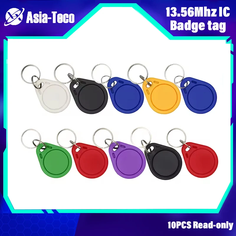 100pcs/lot 13.56MHz IC M1 RFID Keychain Keyfobs Tags - Access Control, Attendance Management & Key Finder Token