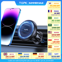 TOPK MagSafe Car Phone Holder,Magnetic Car Phone Mount,Air Vent Cell Phone Holder Car for iPhone 15 14 13 Pro Plus Mag Safe Case