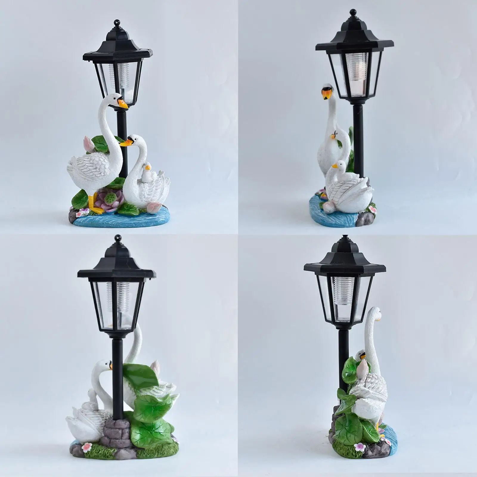 Garden Statue Sculpture Solar Light Waterproof Lantern Lifelike Adorable Lighting for Backyard Balcony Porch Front Door Patio