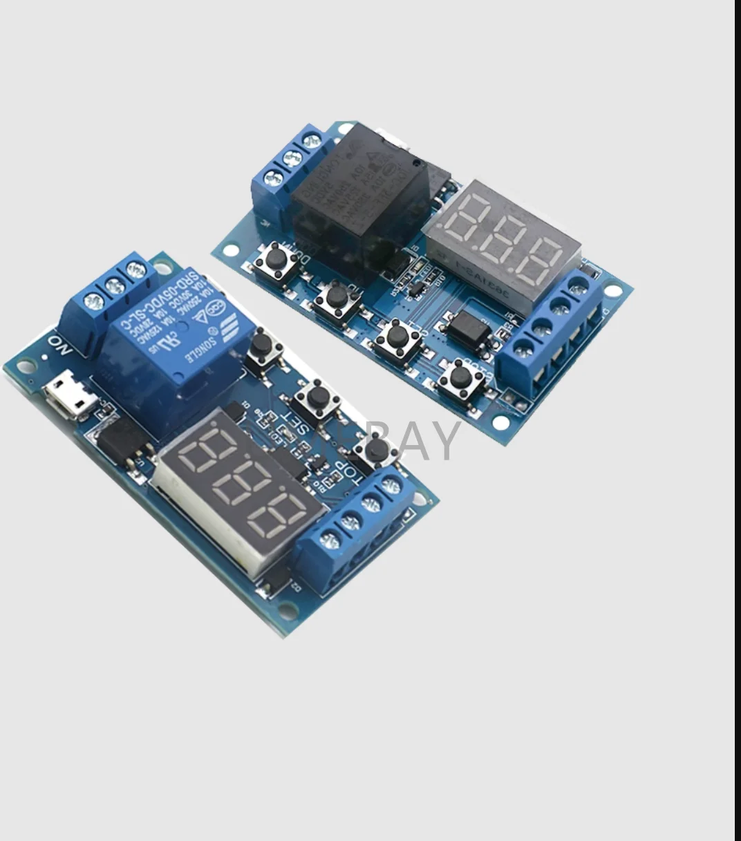 5PCS   One relay module delayed power outage and disconnection trigger delayed cycle timing circuit switch with USB