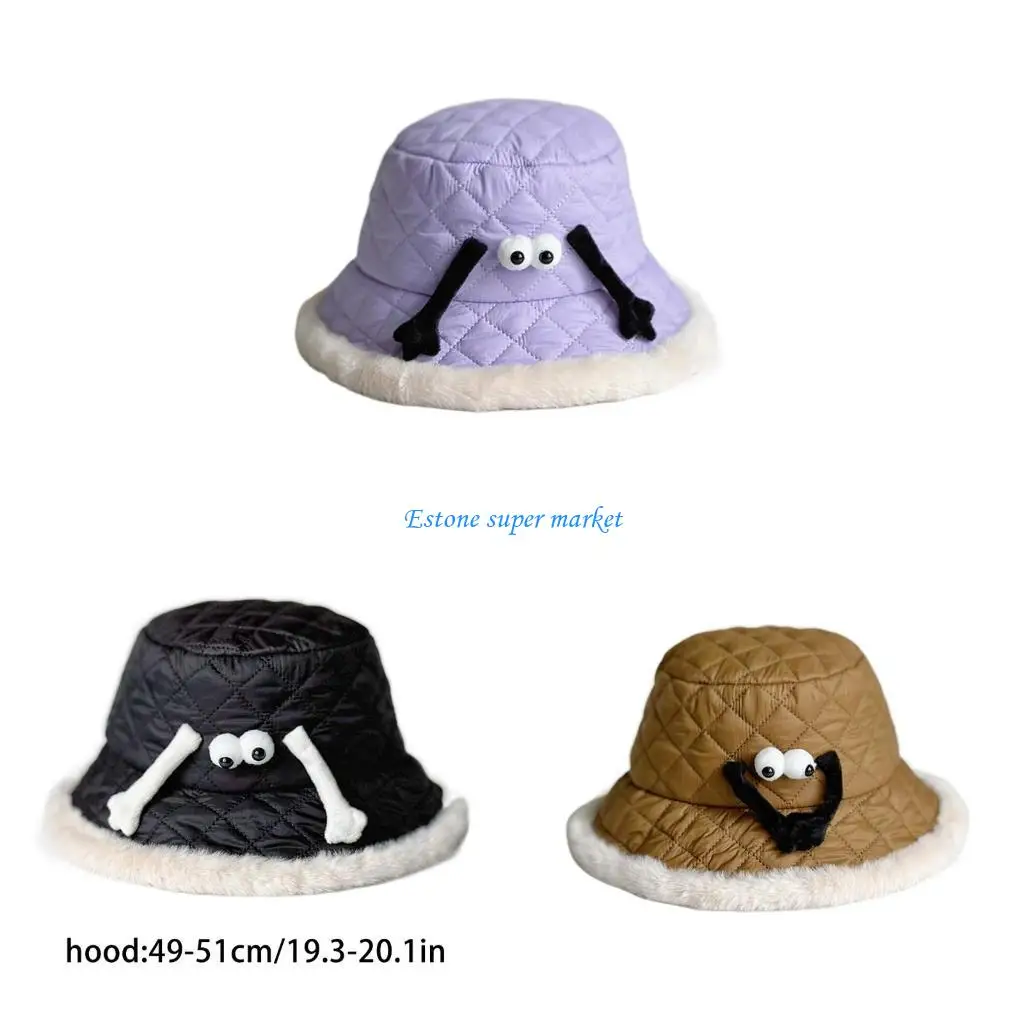

090B Fisherman Hat Outdoor Travel Warm Keeping Hat Children Infant Baby Autumn Winter Big Brim Cap Cartoon Basin Hat