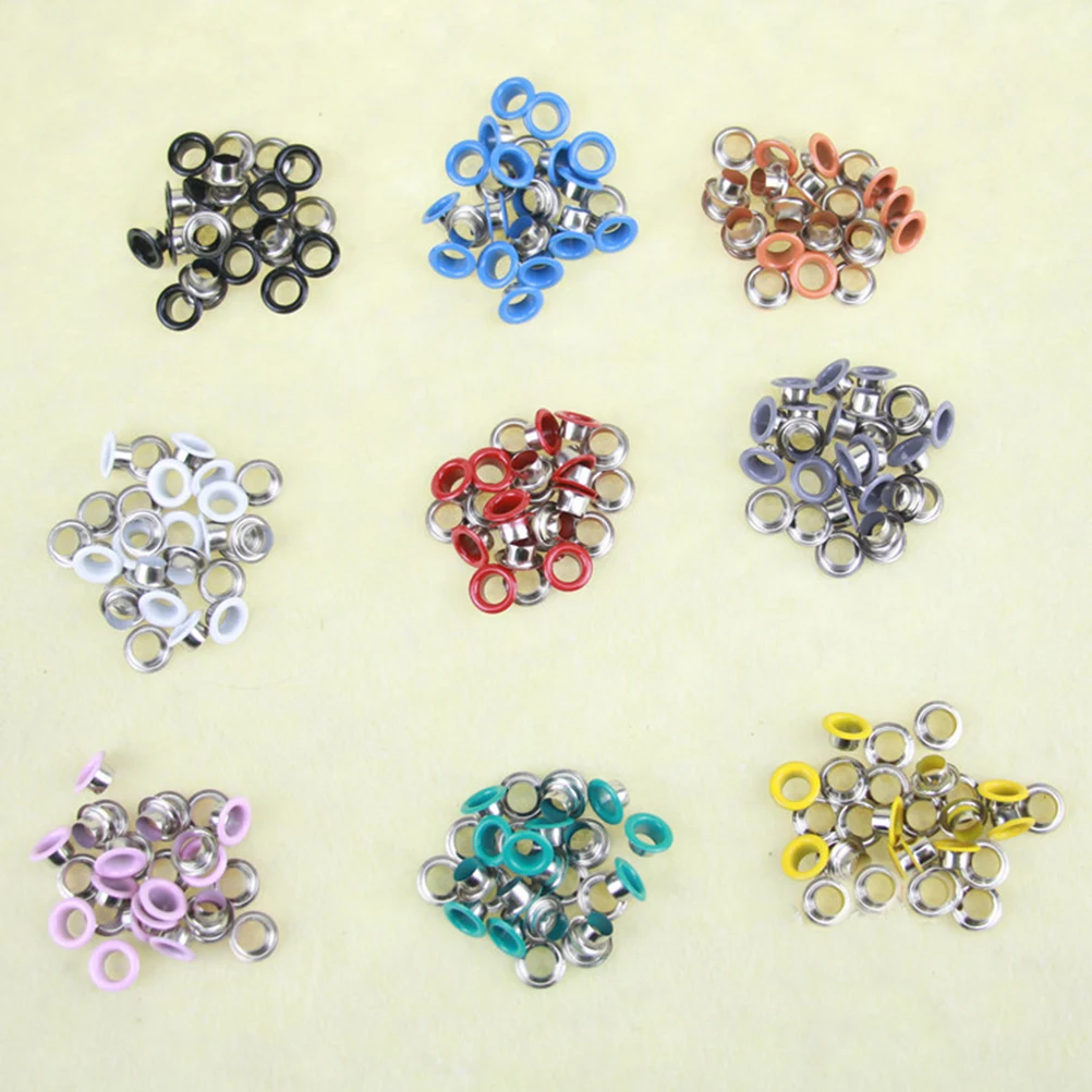 

400pcs Grommets Eyelets Button Fastener 9mm x 5mm x 3 8mm Punching Tools Storage Case Install DIY