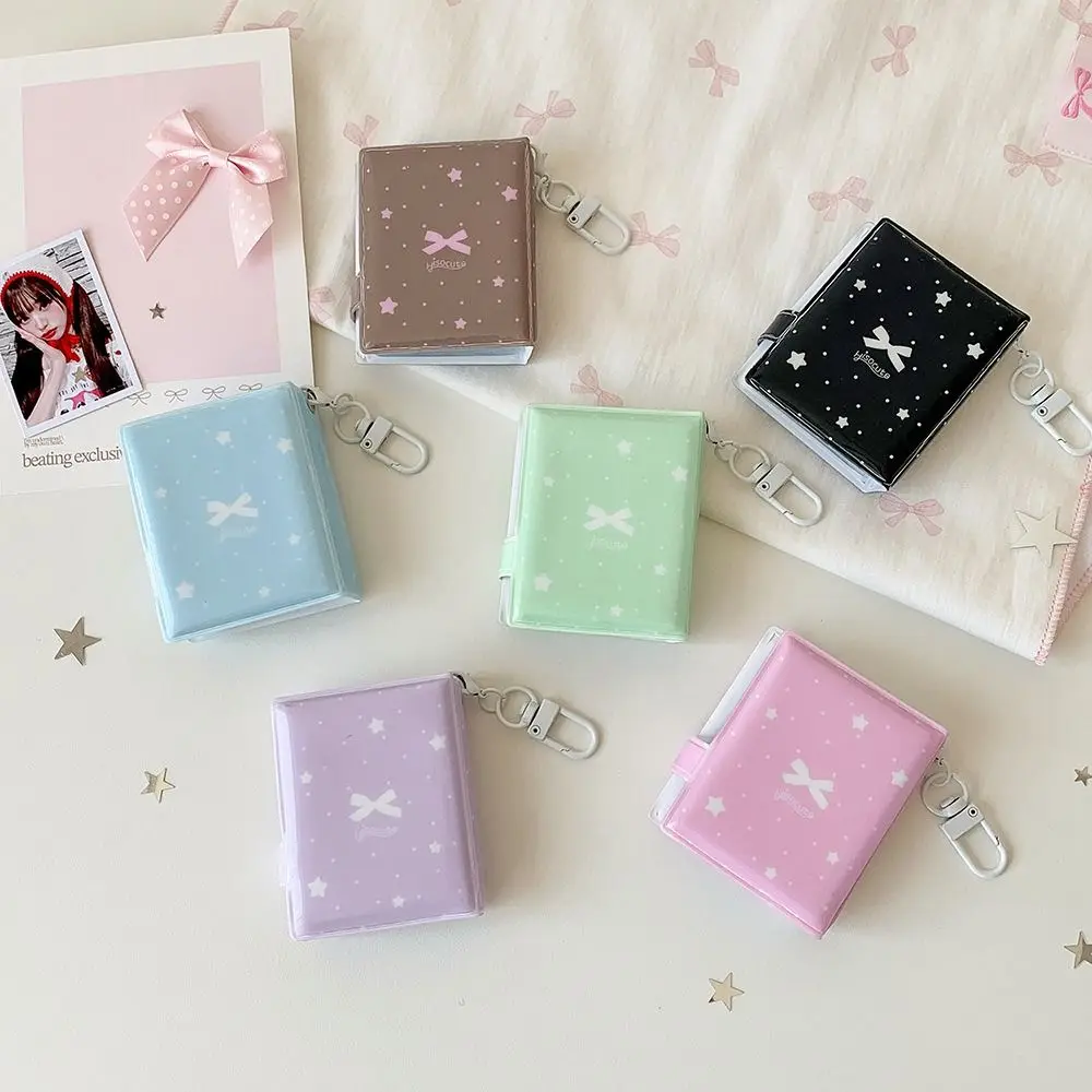 High Quality 2-inch Card Storage Photocard Holder Wings Patterns With Keychain Photo Album Bag Pendant