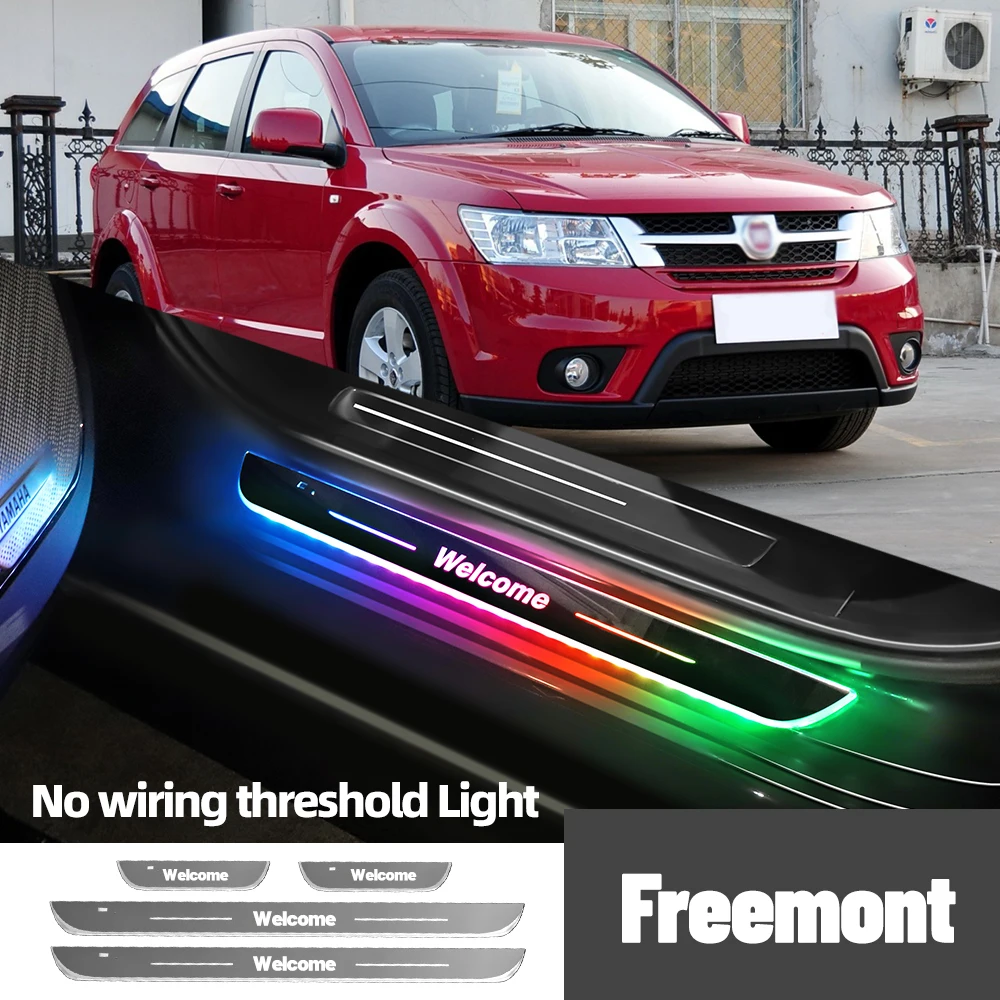 

For Fiat Freemont 2011-2016 2012 2013 2014 2015 Car Door Sill Light Customized Logo LED Welcome Threshold Pedal Lamp Accessories