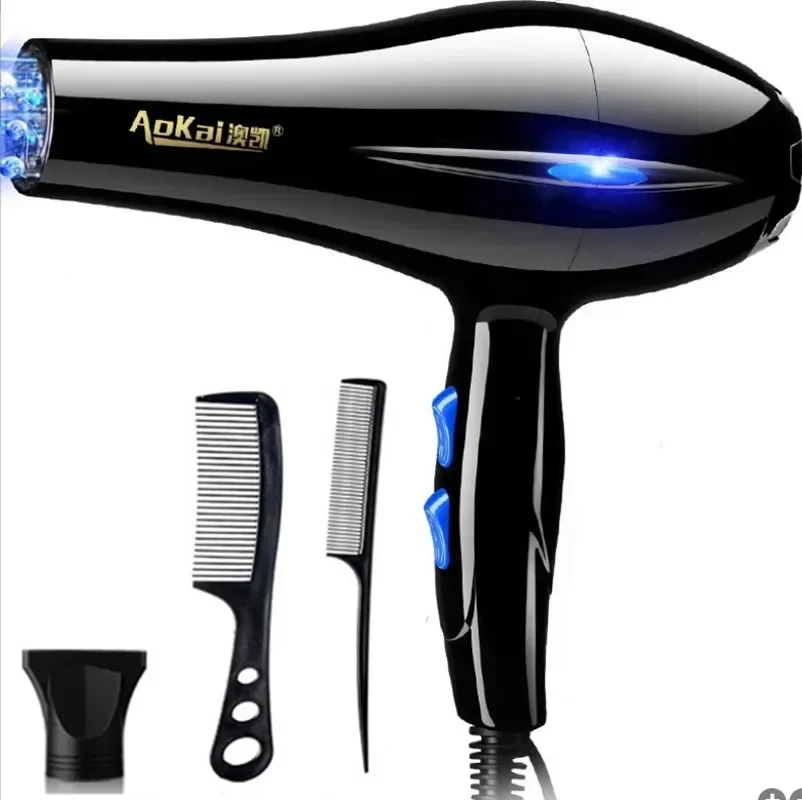 Professional Powerful Hair Dryer Fast Styling Blow Dryer Hot And Cold Adjustment Air Dryer Nozzle For Barber Salon Tools