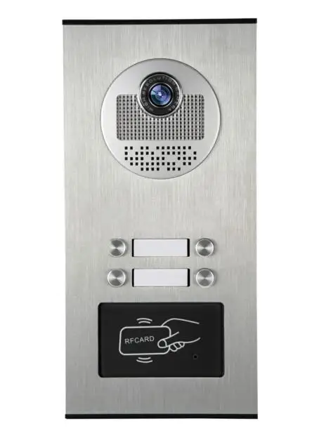 Smartyiba 7 ''Rfid Video Intercom Kit Voor 4 Eenheden Flats/Huis Deurtelefoon Systeem Kit Met Outdoor Rfid acces Deur Camera