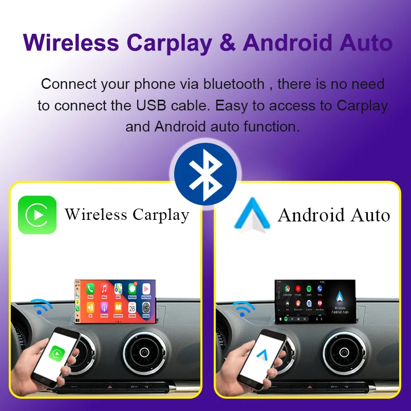 AUTOTOP Wireless CarPlay Decoder Box For Audi A3 A4L A5 A6 A7 Q2 Q5L Q7 MIB System With Android Auto AirPlay Mirror Link Module
