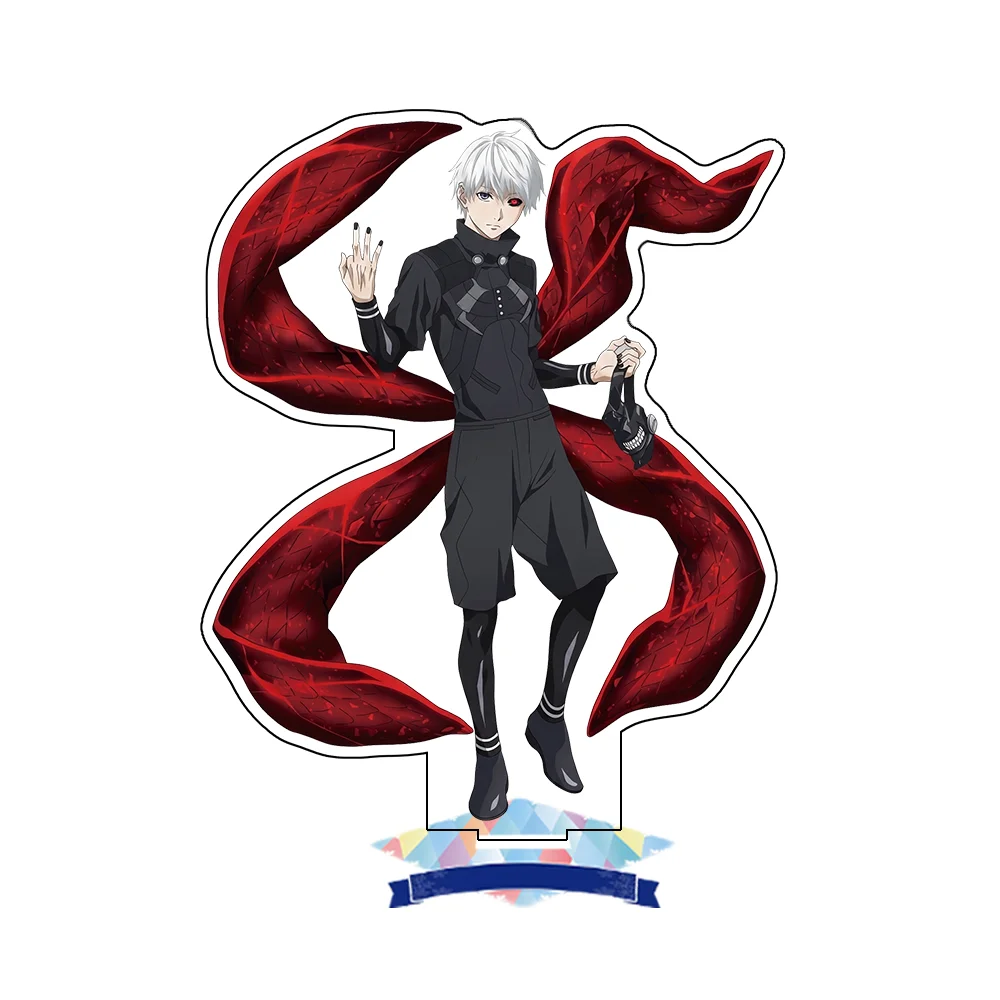 Anime Tokyo Ghoul Combat Stance Ken Kaneki Juuzou Suzuya 15CM Acrylic Stand Keychain Figure Display Cospaly Desk Decor Gifts