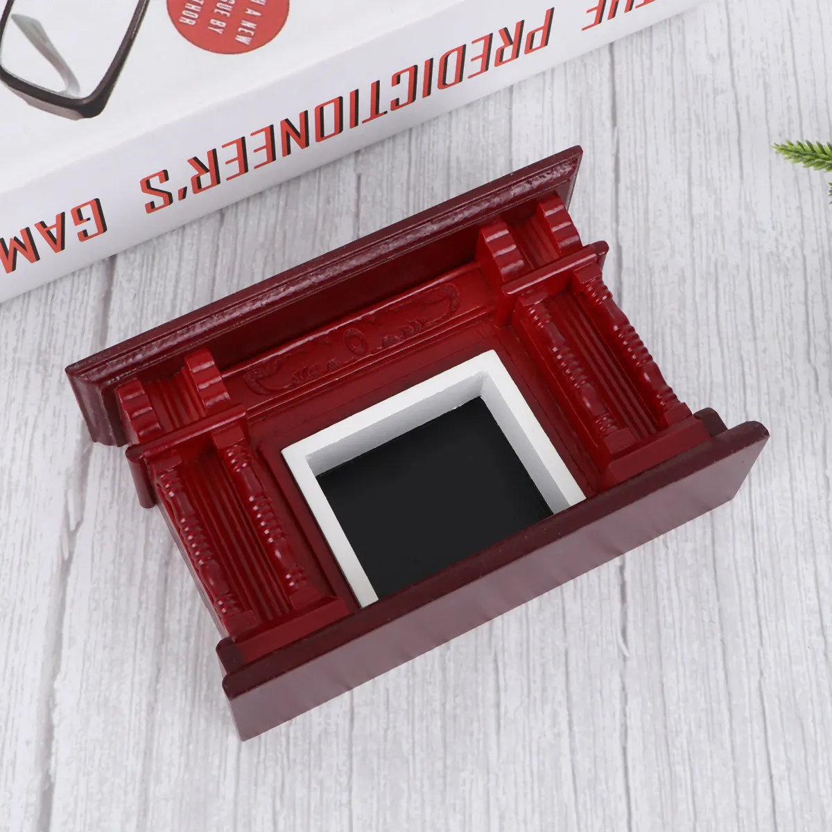 

Mini Wooden Retro Fireplace Dollhouse Fireplace Vintage Style Mini House Furniture Accessories Miniature Furniture Supplies
