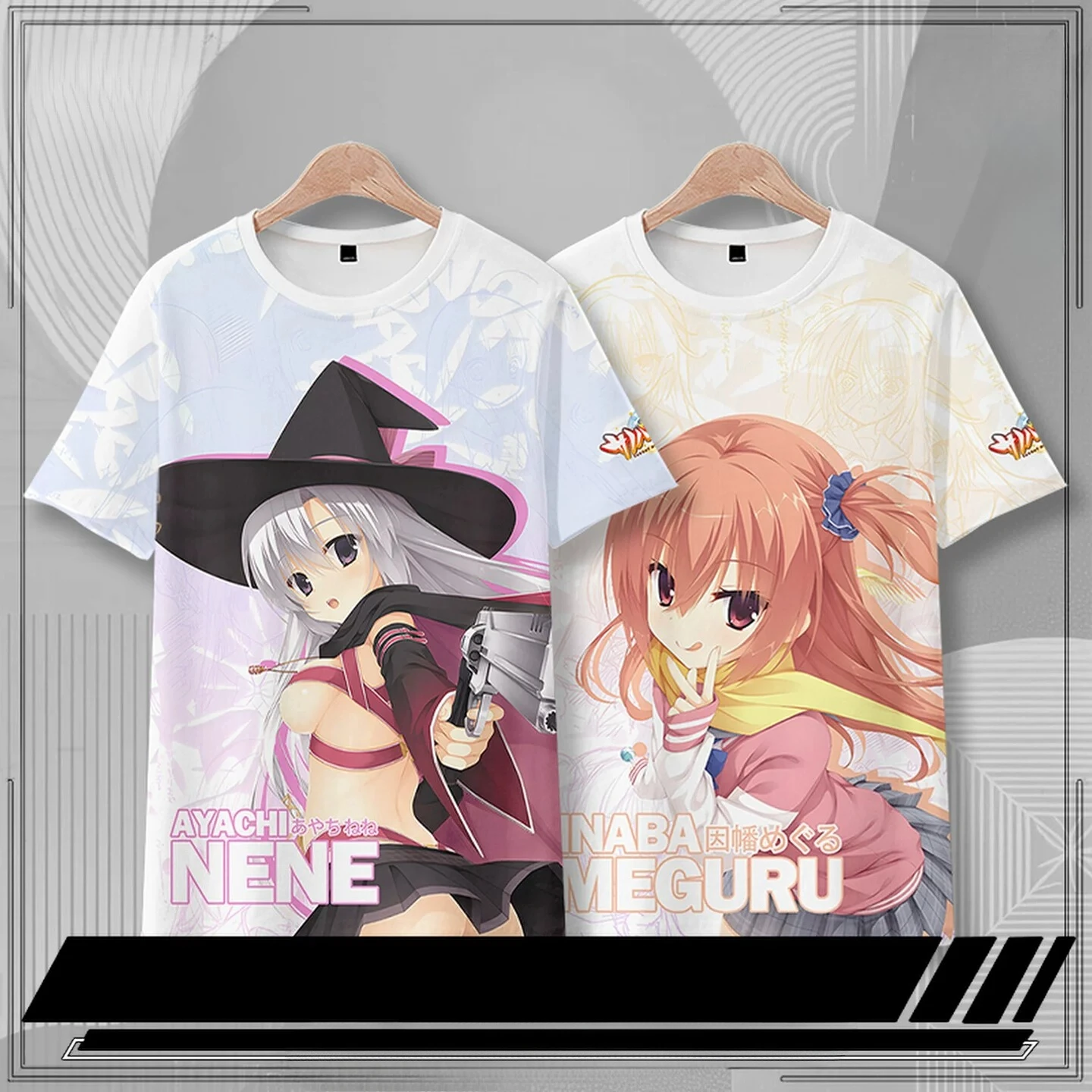 Anime SABBAT OF THE WITCH Inaba Meguru Ayachi Nene 3D Print T Shirt Women Men Summer Crewneck Short Sleeve Graphics Tees