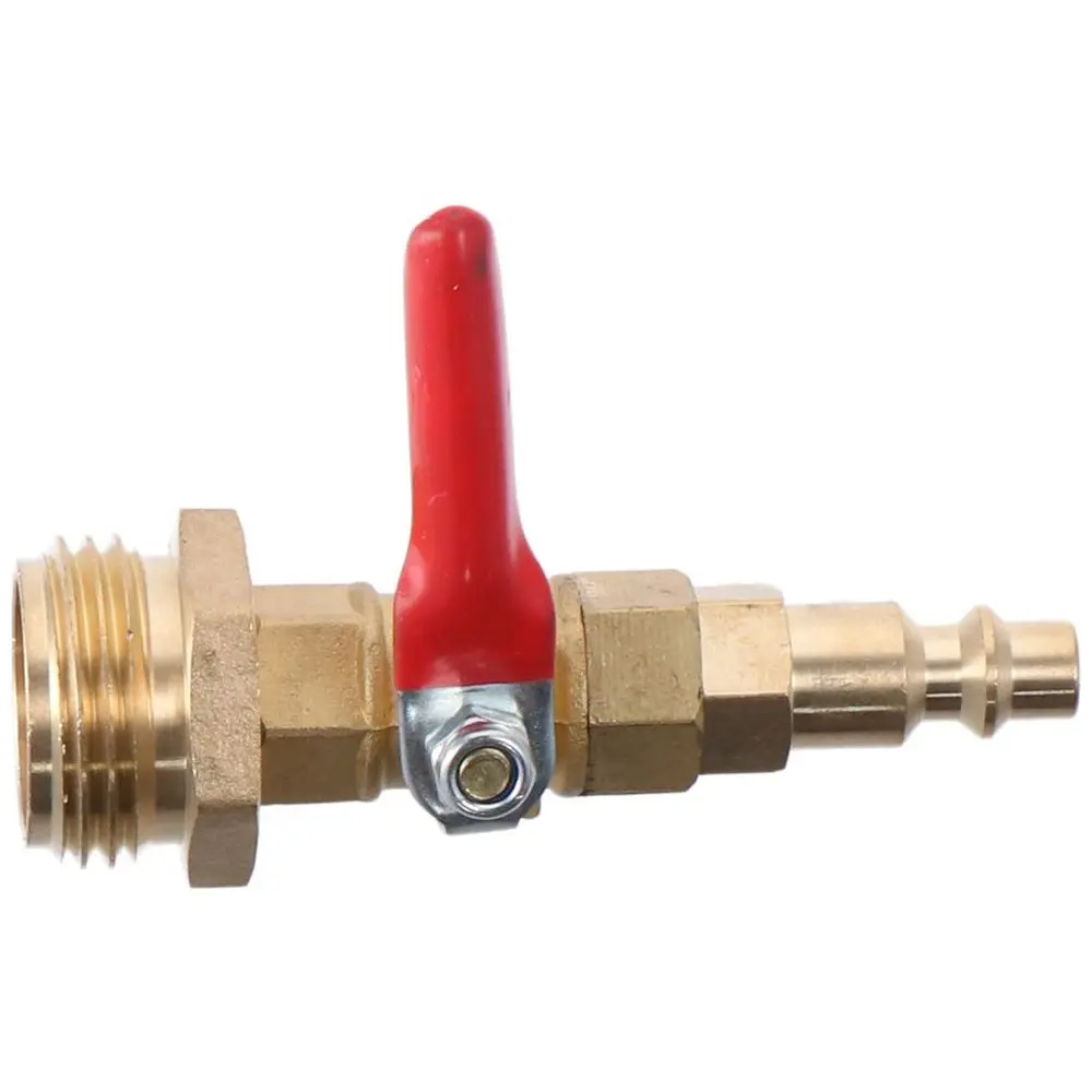 

Brass Blowout Adapter Kit Boat 1/4" Male 3/4" Male GHT Thread Wintering Quick Fitting Quick Connect Plug RV Winterize