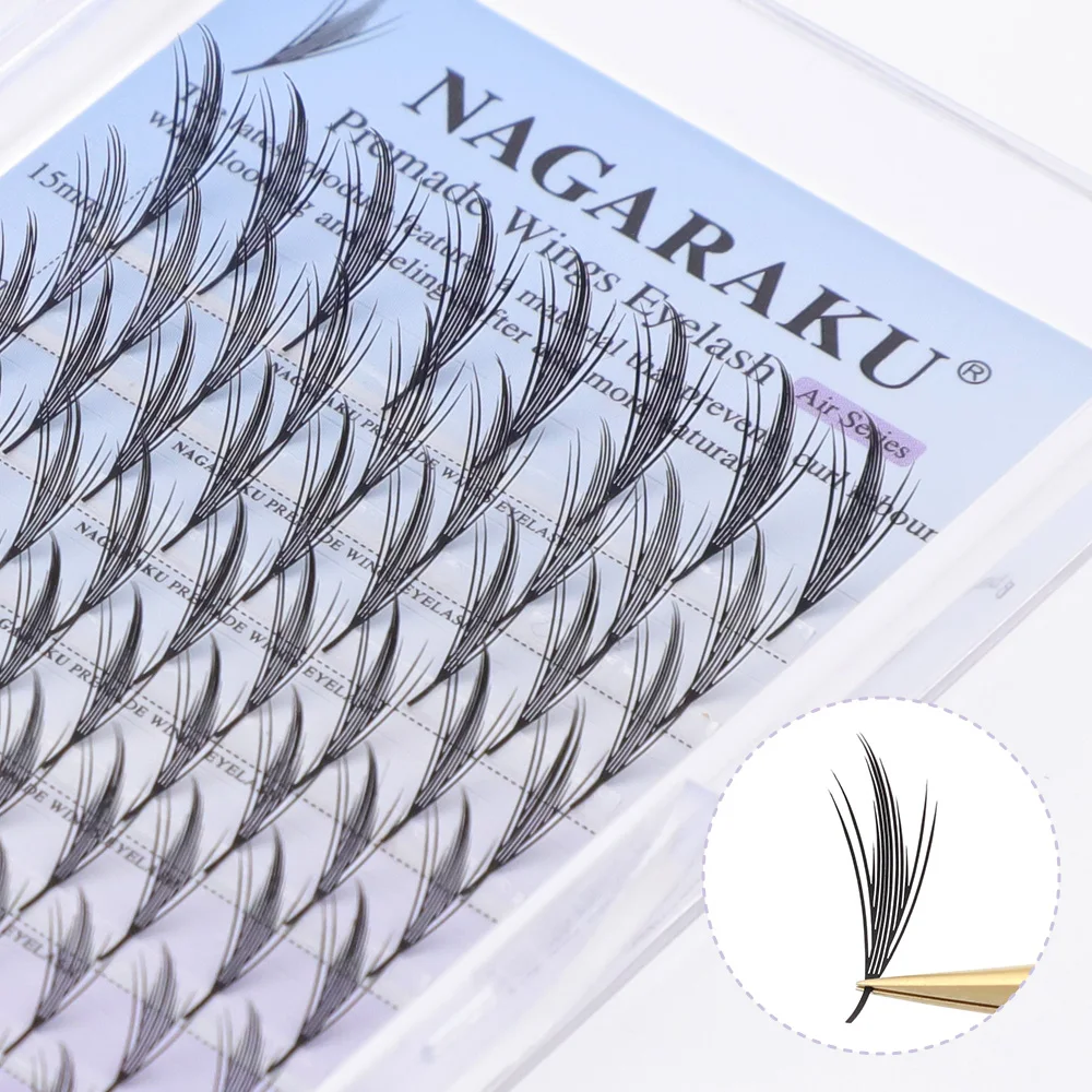 NAGARAKU 30 Packungen Vorgefertigte Spire Flying Spire Wimpernverlängerungen Anime-Effekt Weiche Comic-Wimpern – Detail 10