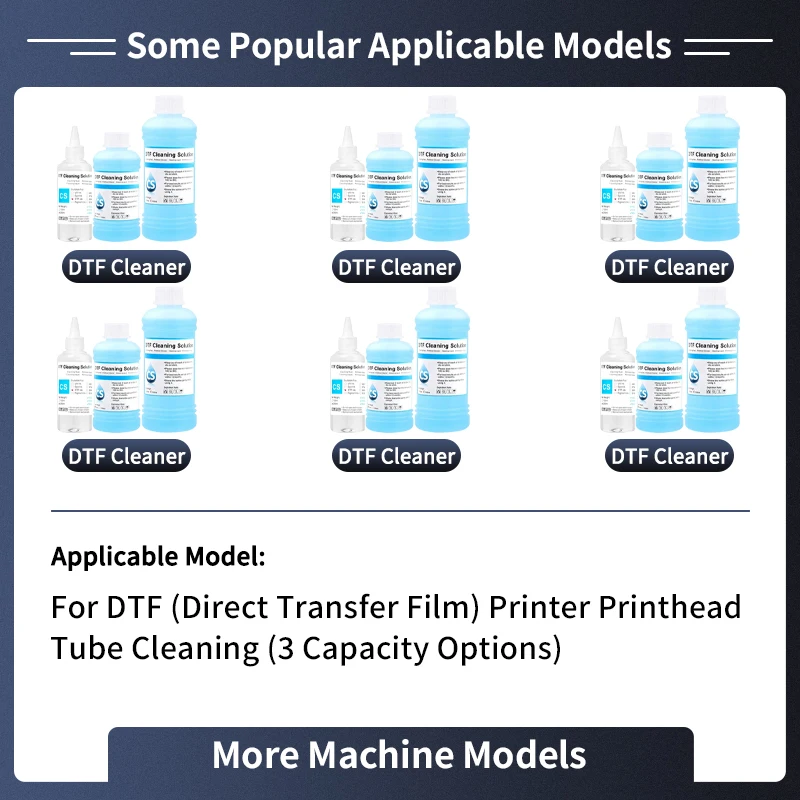 DTF Power Cleaner DTF Cleaning Solution Liquid For Direct to Film Printer Printhead Tube Maintenance Kit ( 3 Capacity Options)