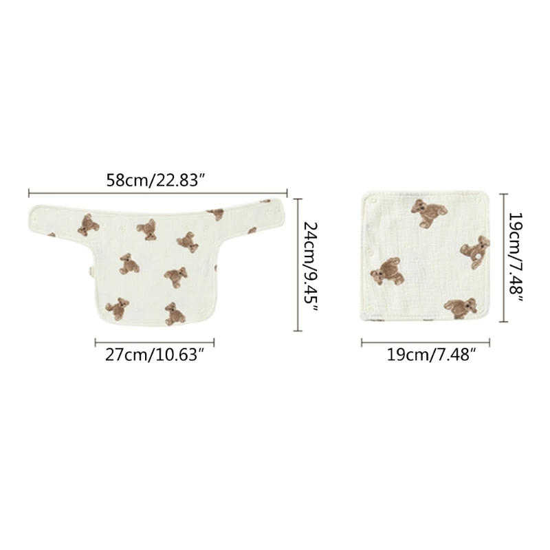 Babador algodão macio para dentição, toalha multifuncional para bebês, suprimentos para crianças