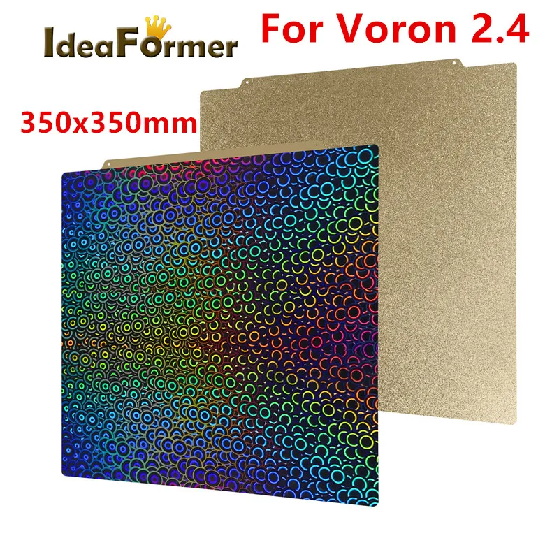 Voron 2 4 pei Build Plate 350 PEI Sheet 350mm Pei Magnetic Smooth/Textured PET Magnetic Plate For 3D Printer Voron 2.4 Hot Bed