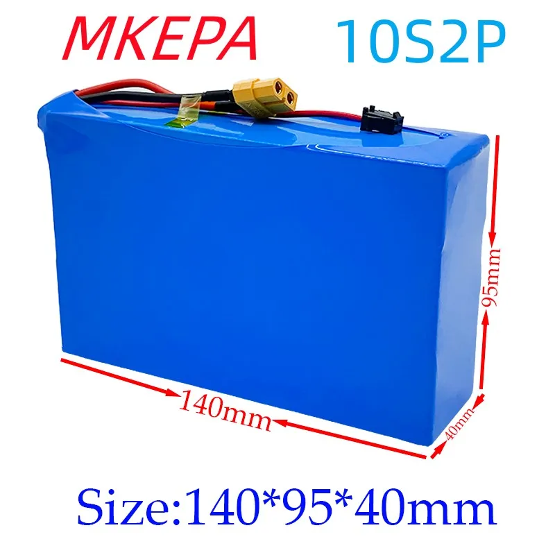 Actual capacity10s2p 36V 9.8ah 450W 18650 Li ion battery pack for Cooter skateboard eBike electric bicycle 42V 37V 35e XT60+SM