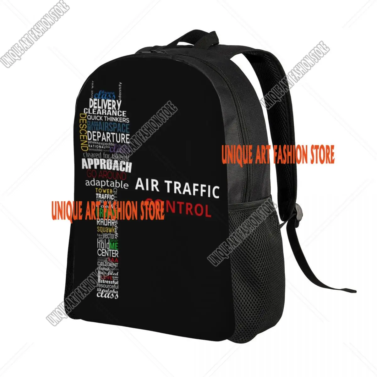 Personalized Air Traffic Controller Backpacks Women Men Basic Bookbag for School College Pilot Air Fighter Bags