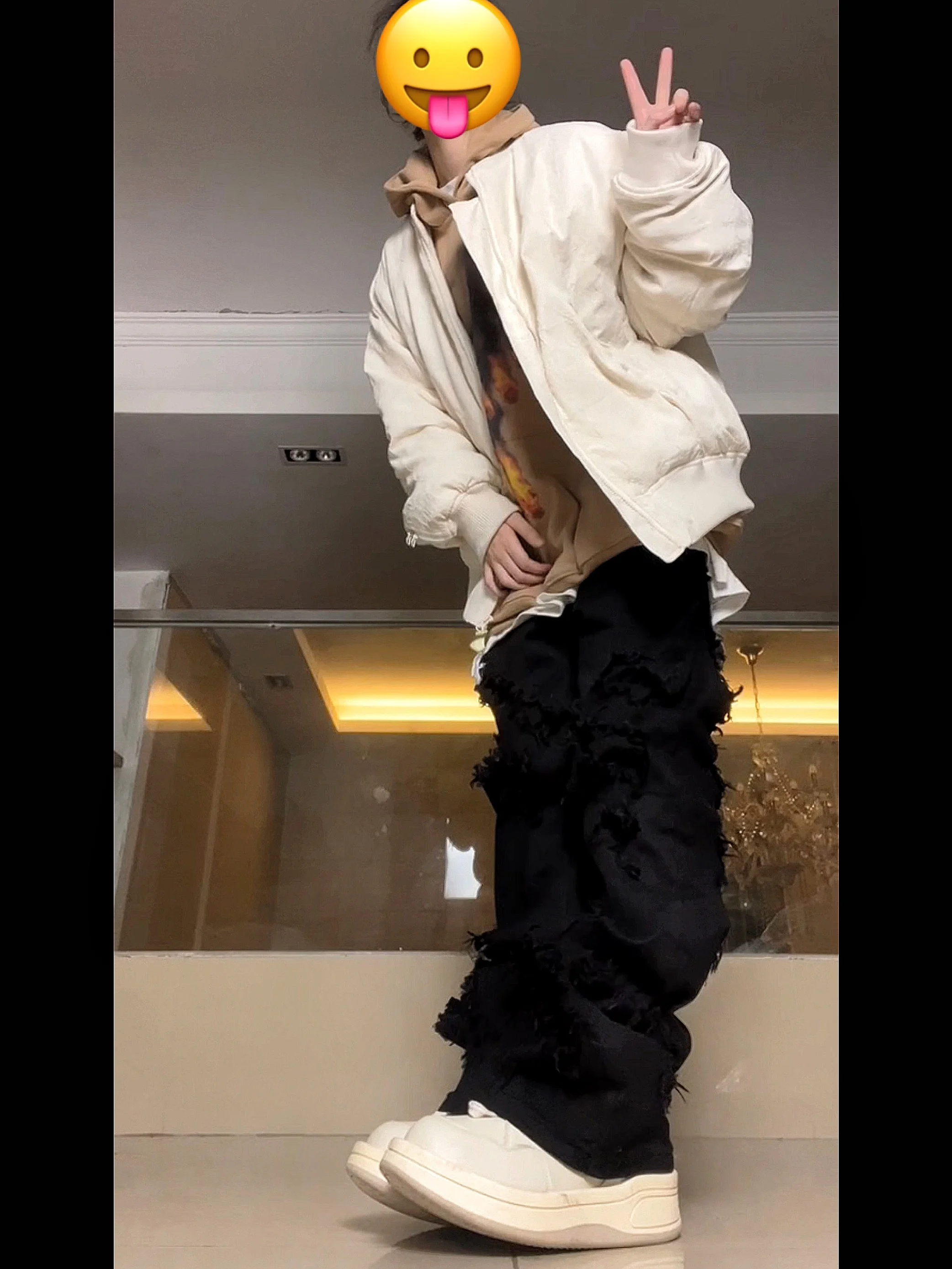 

F383 AW Original American Sle Cotton Jaet Baseball irt Men's Women's Retro High-End Feel Streetwear Trendy Coat