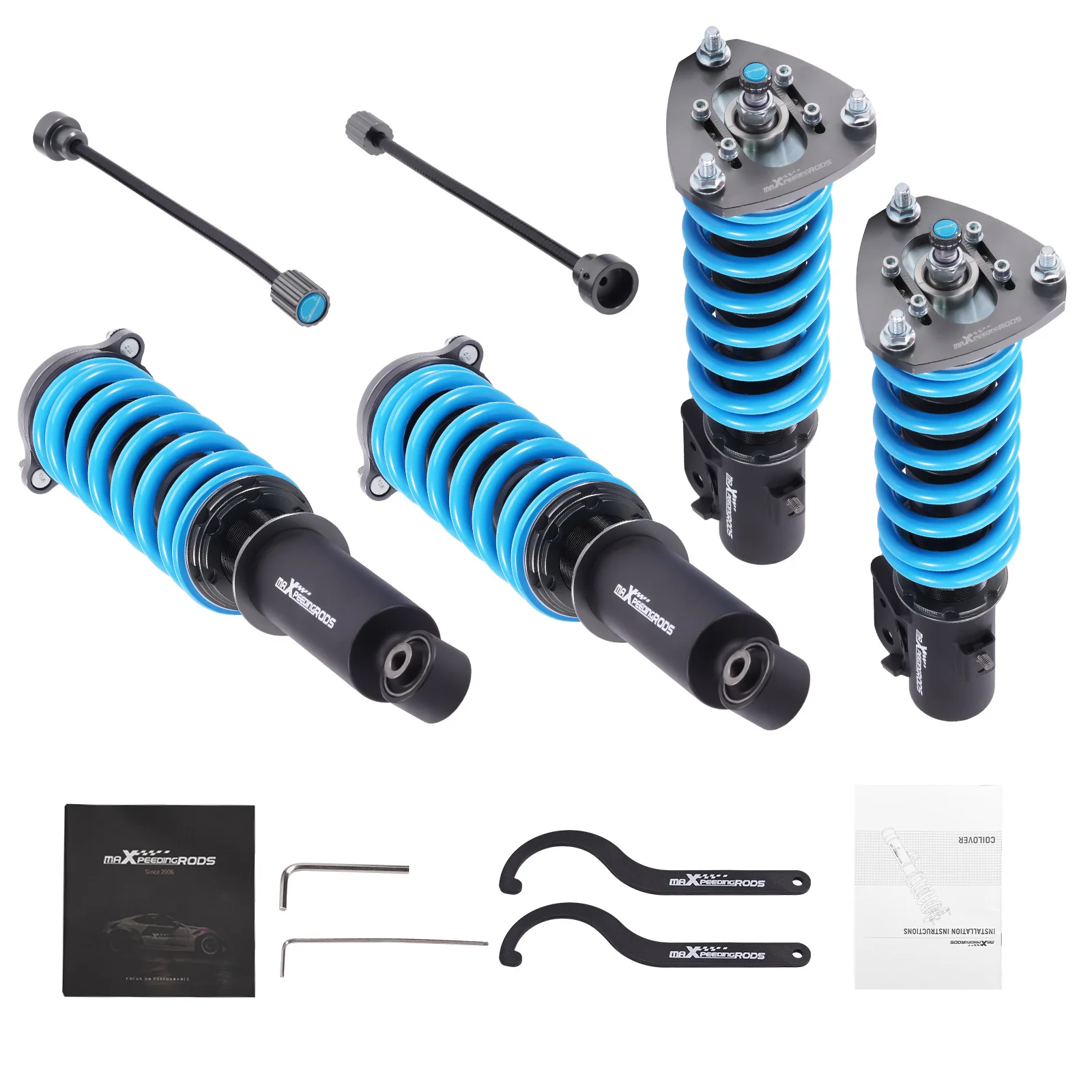 MaXpeedingrods Coilovers Lowering Suspension For Lancer Evolution EVO 10 X 08-16 Adjustable Shock Absorber Front Rear Top Mount