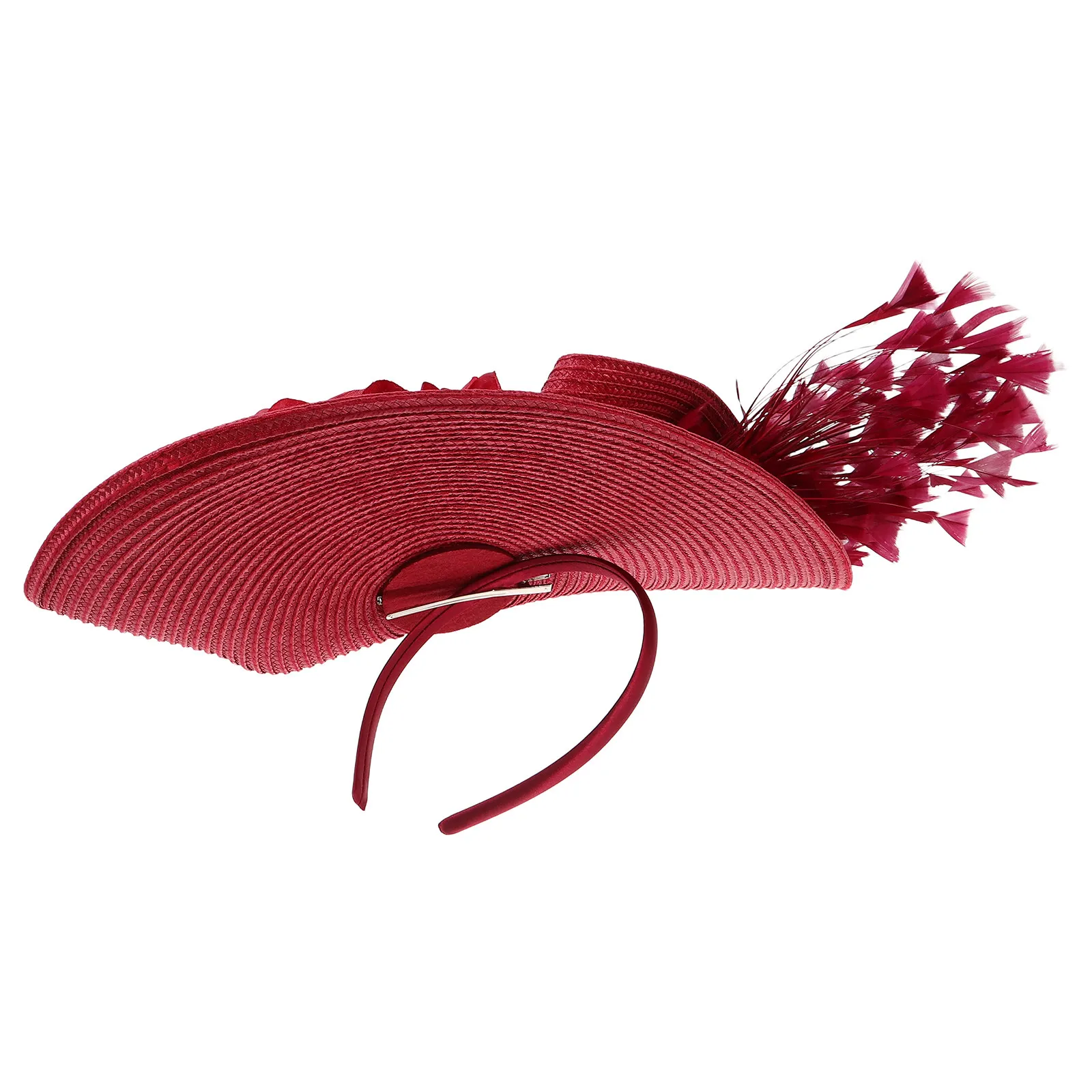 

Women Fascinator Hat Headband Exaggerated Big Floral Plume Retro Style for Bridal Wedding Cocktail Tea Party Vintage Fascinator
