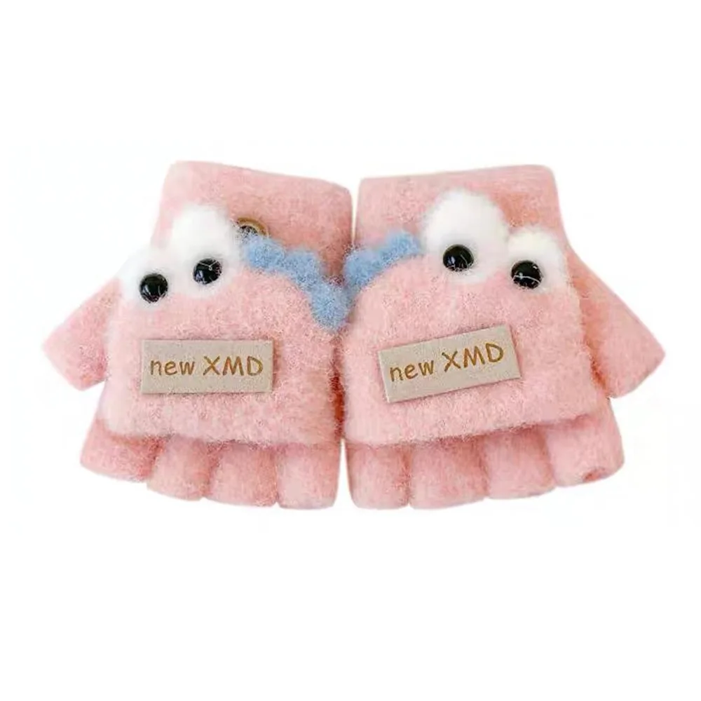 

Осенне-зимние перчатки с героями мультфильмов, утолщенные ветрозащитные перчатки с клапаном для маленьких детей, морозостойкие теплые варежки для рук