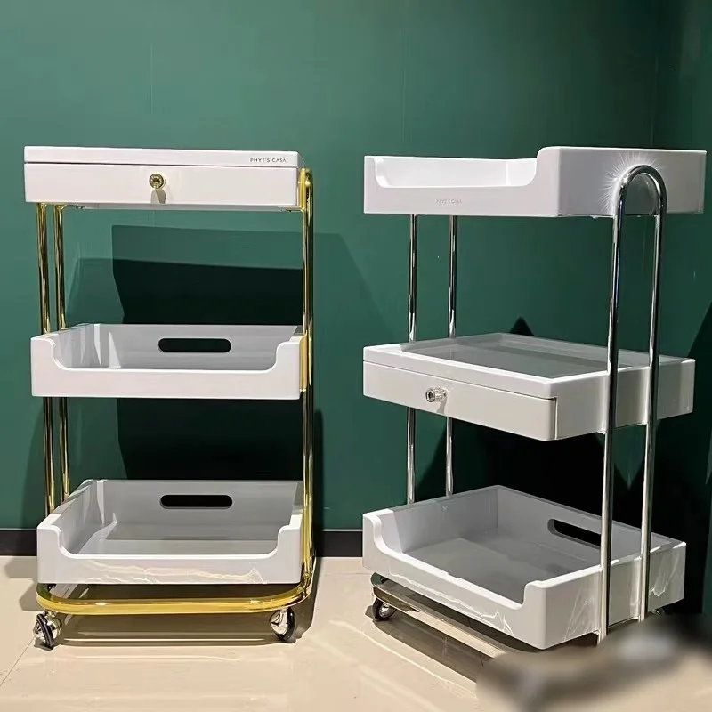 

Kelly Hair Salon Trolley Storage Tray Trolley Household Spa Salon Trolley