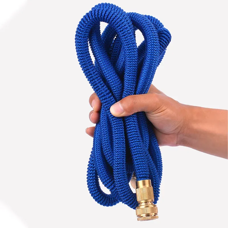 3X Telescopic TPE Water Hose Copper Plated Household Garden Car Wash Magic Telescopic Pipe Outdoor Watering System