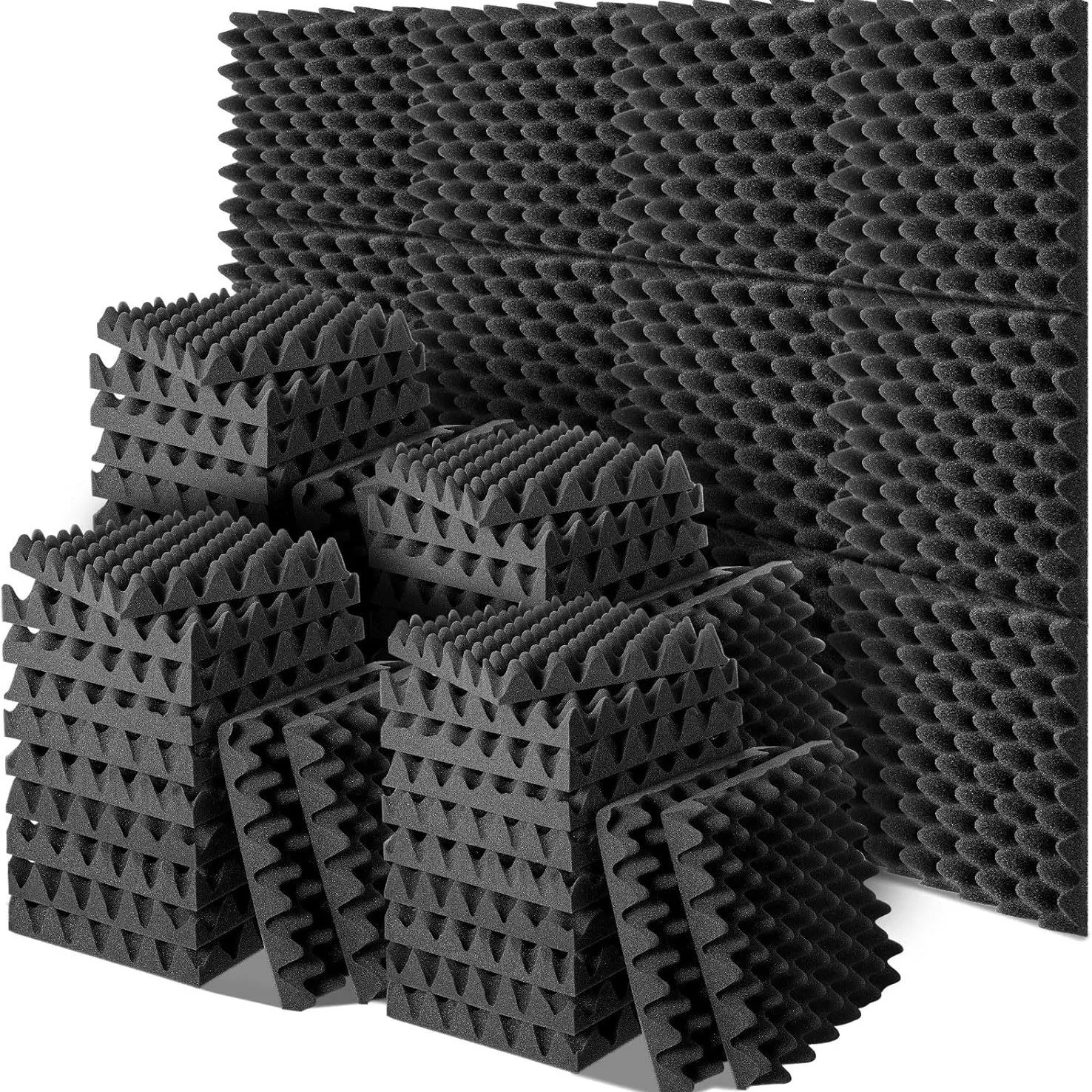 High-Performance Self-Adhesive Soundproofing Foam - Egg Crate Acoustic Panels for Home, KTV, and Enhanced Noise Absorption