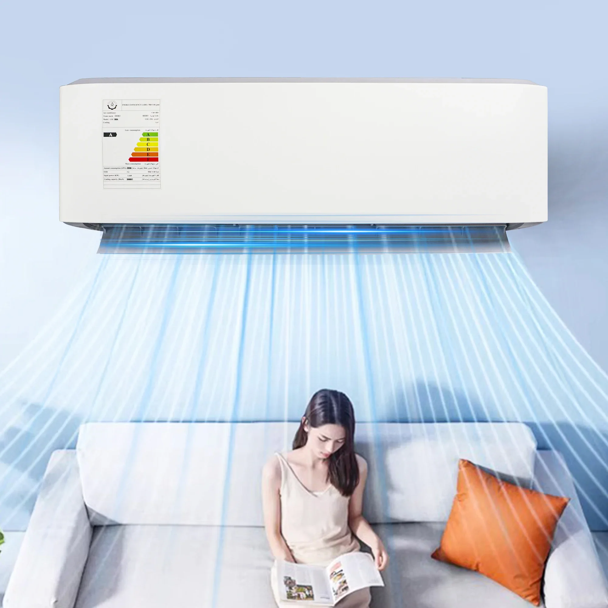 T1 Tropical Air Conditioner 30000BTU Living Room Refrigeration Air Conditioner Wall Mounted European Air Conditioner