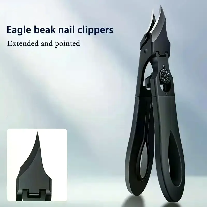 ステンレス鋼の角度付き爪切り、飛散防止、指の爪、足の爪カッター、キューティクルリムーバー、マニキュア、ペディキュアツール