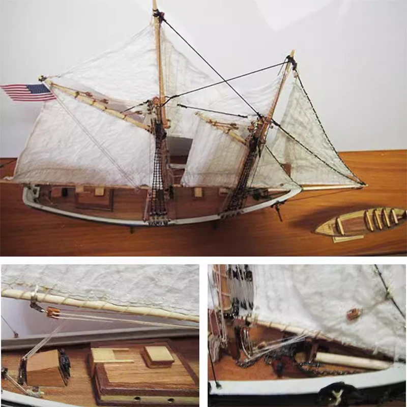 1/87 Benjamin DIY Ship Model Toy Model Assembled Wooden Sailing Ship Model Kit Boys Gift Collection