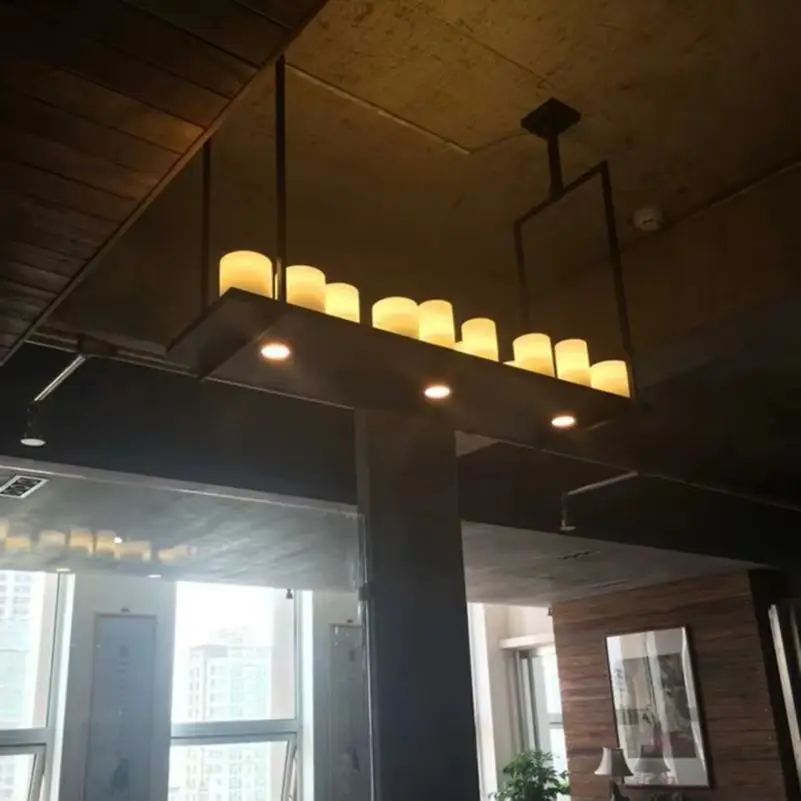 

Replica Kevin Reilly Altar Pendant Lamp LED Candle Suspension Light Retro Metal Remote Control Hanging Ceiling Chandelier