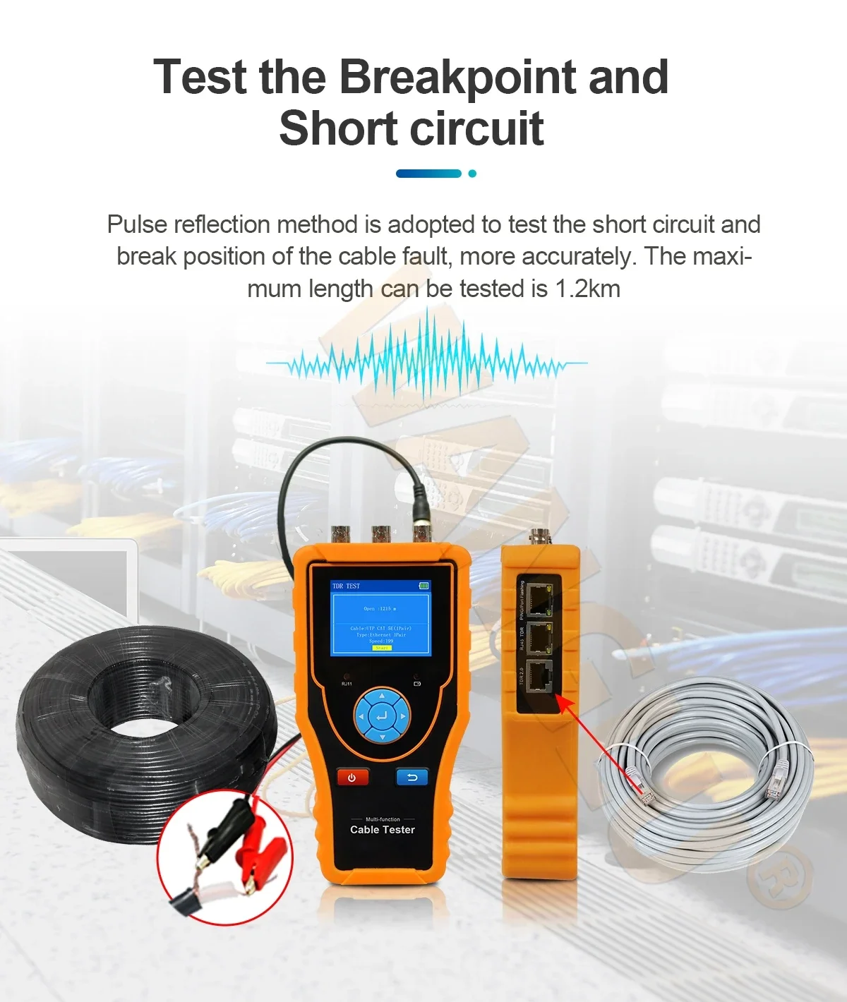 Multifunções LAN Rede Cable Tester, Cable Tester, UTP Cabo, Curto-Circuito, Teste UTP, BNC, RJ45