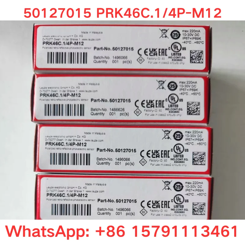 

New genuine photoelectric sensor 50127015 PRK46C.1/4P-M12, fast shipping