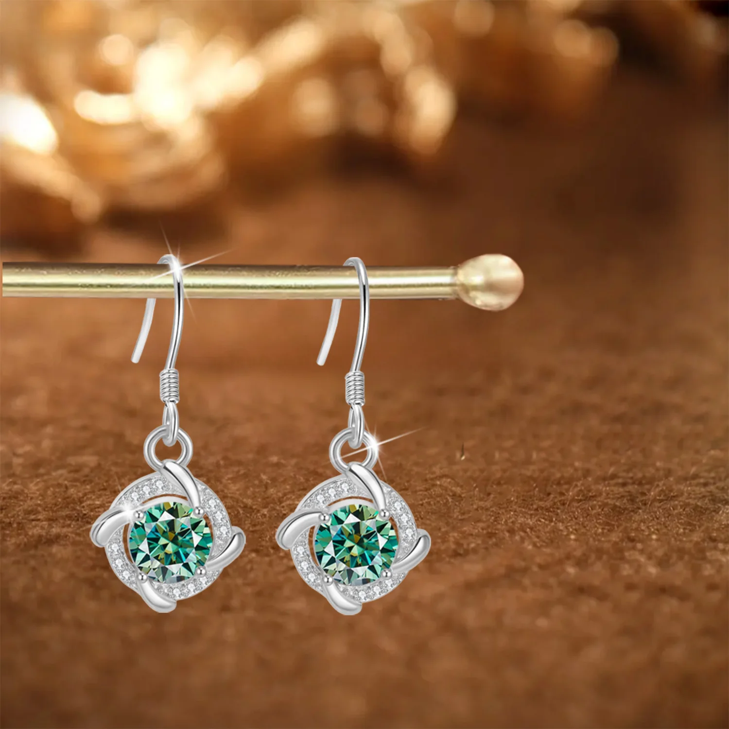 

LAMVOICE/2 карата муассанит гипоаллергенные серьги ювелирные изделия для женщин/рождественский подарок для высококачественных ювелирных изделий серьги с