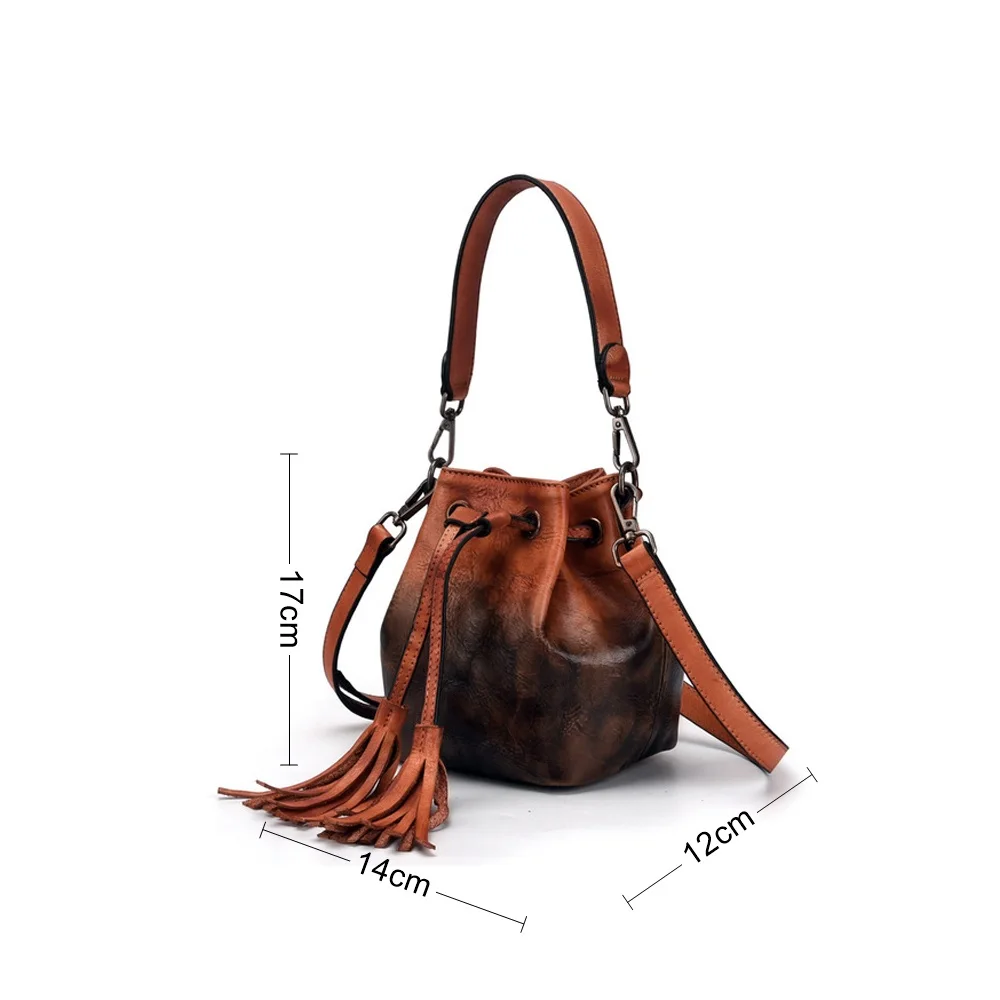 Fashion Multi-Function Manual  Large Capacity Cowhide Women's Handbags Leather Atmospheric Shoulder Bags