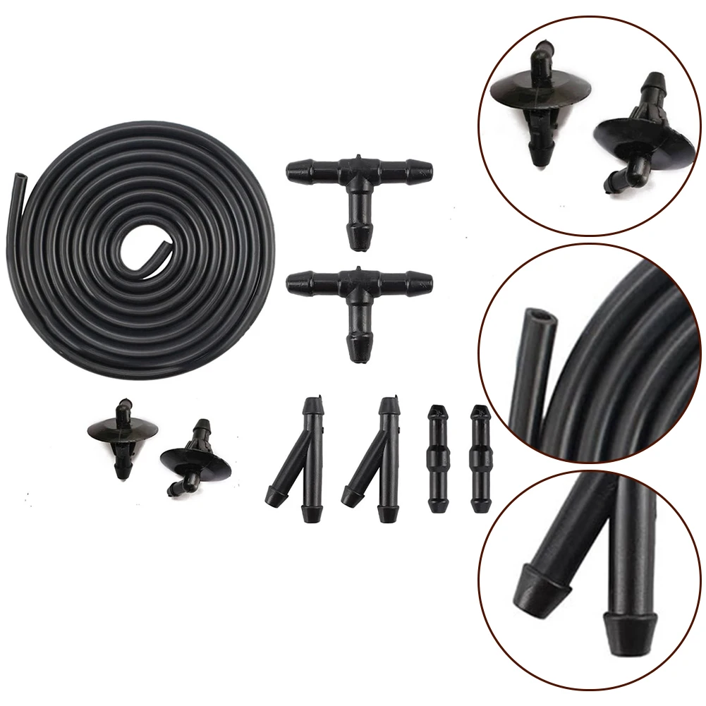 Car Windshield Wiper Washer Spray Nozzle Hose Set Auto Accessories For Sprinter Plastic Black Car Acesssories