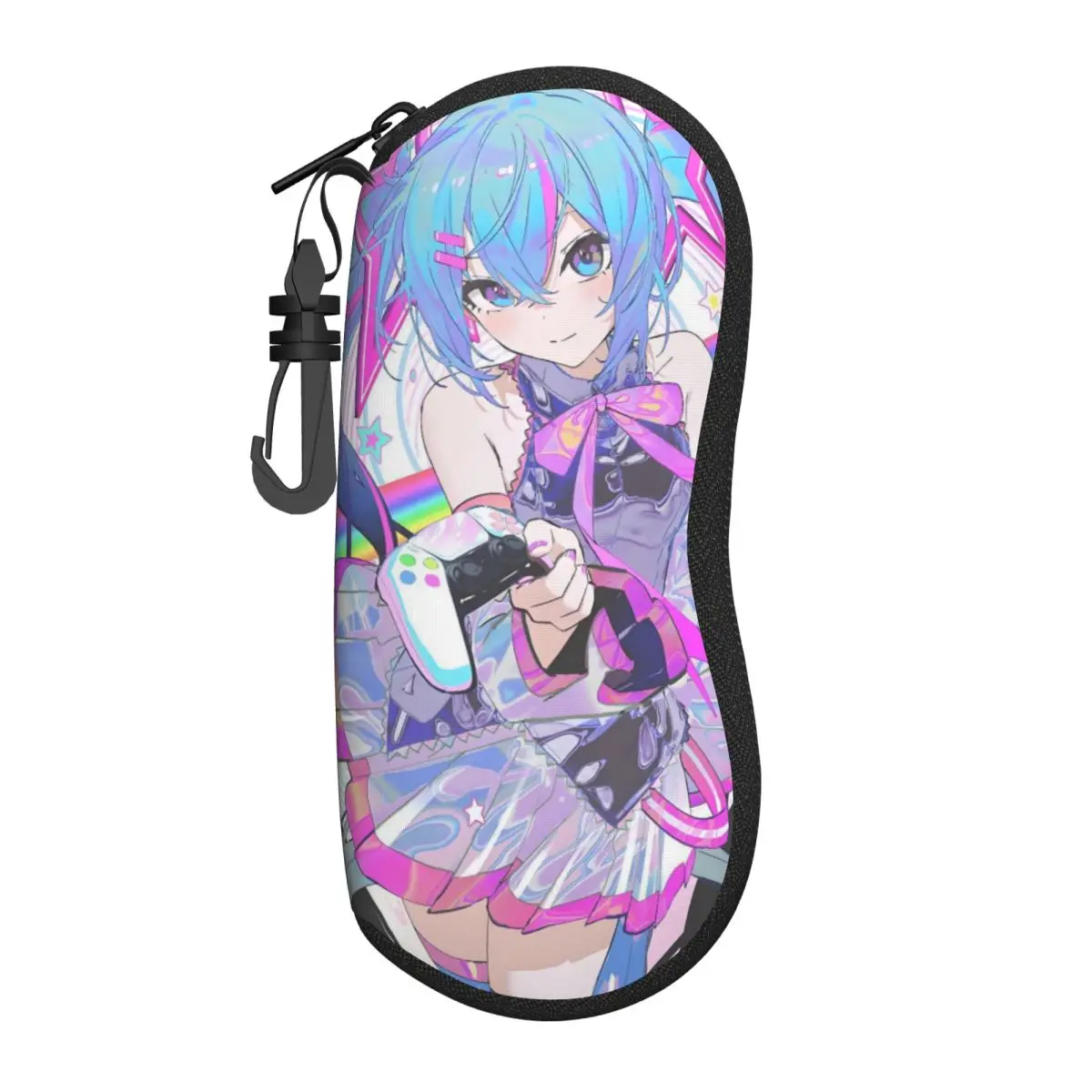 

Custom Manga H-Hatsuned M-Mikus Cartoon Eyeglass Glasses Case Men Women Soft Classical Sunglasses Protective Bag