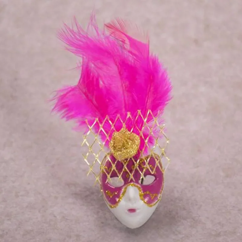 قناع ريش أميرة البندقية الصغيرة، هدايا تذكارية مغناطيسية للثلاجة، ملصق حائط لحفلات أعياد الميلاد وحفلات الزفاف