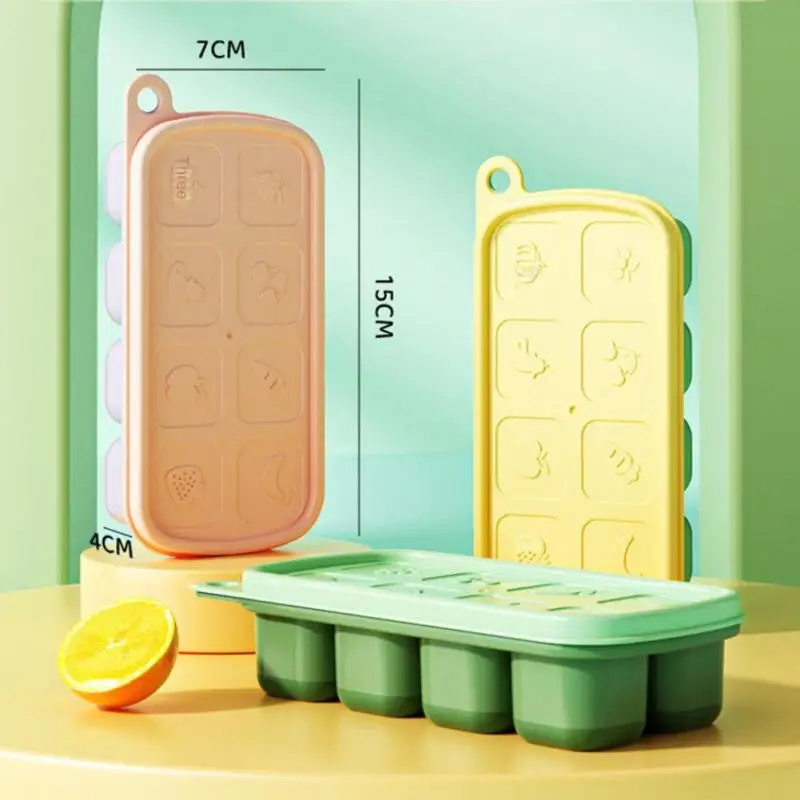 Household Refrigerator Silicone Ice Grid With Lid Ice Case Internet Red Creative Quick Freezing Easy To Fall Off Ice Block Mold