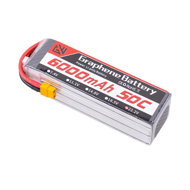 RC Drone Battery 6000mAh 50C 2S 3S 4S 6S 7.4V 11.1V 14.8V 22.2V For GWRC FPV Racing Quadcopter High Performance LiPo Pack Long